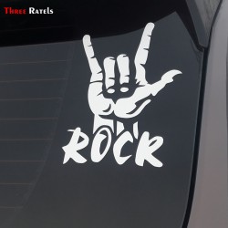 Roll Rock Hand Muziek Autosticker