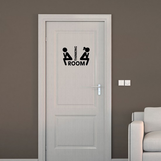 Thinking Room Sticker voor Deur Raam Muur