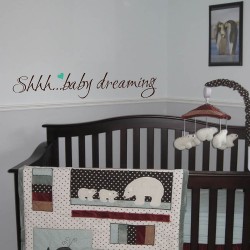 Muursticker Shhh Baby Dream voor Babykamer