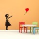 Muursticker Banksy Girl met Balon