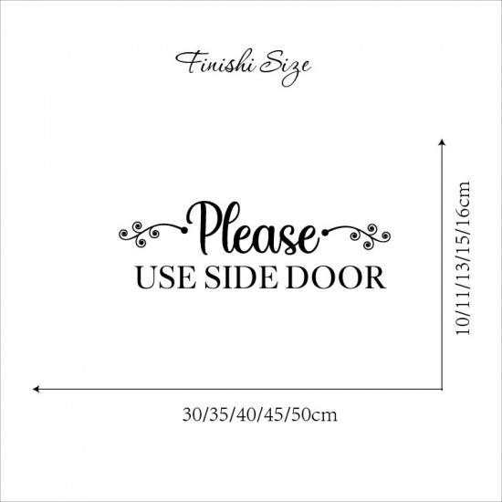 Please Use Side Door Deur Raam Glas Sticker