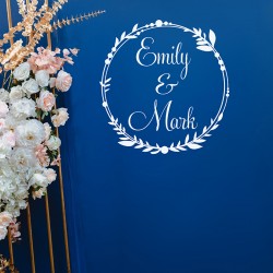 Bruiloft Namen Sticker voor Deur Muur Bord