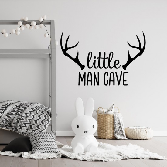 Muursticker Gewei Little Man Cave